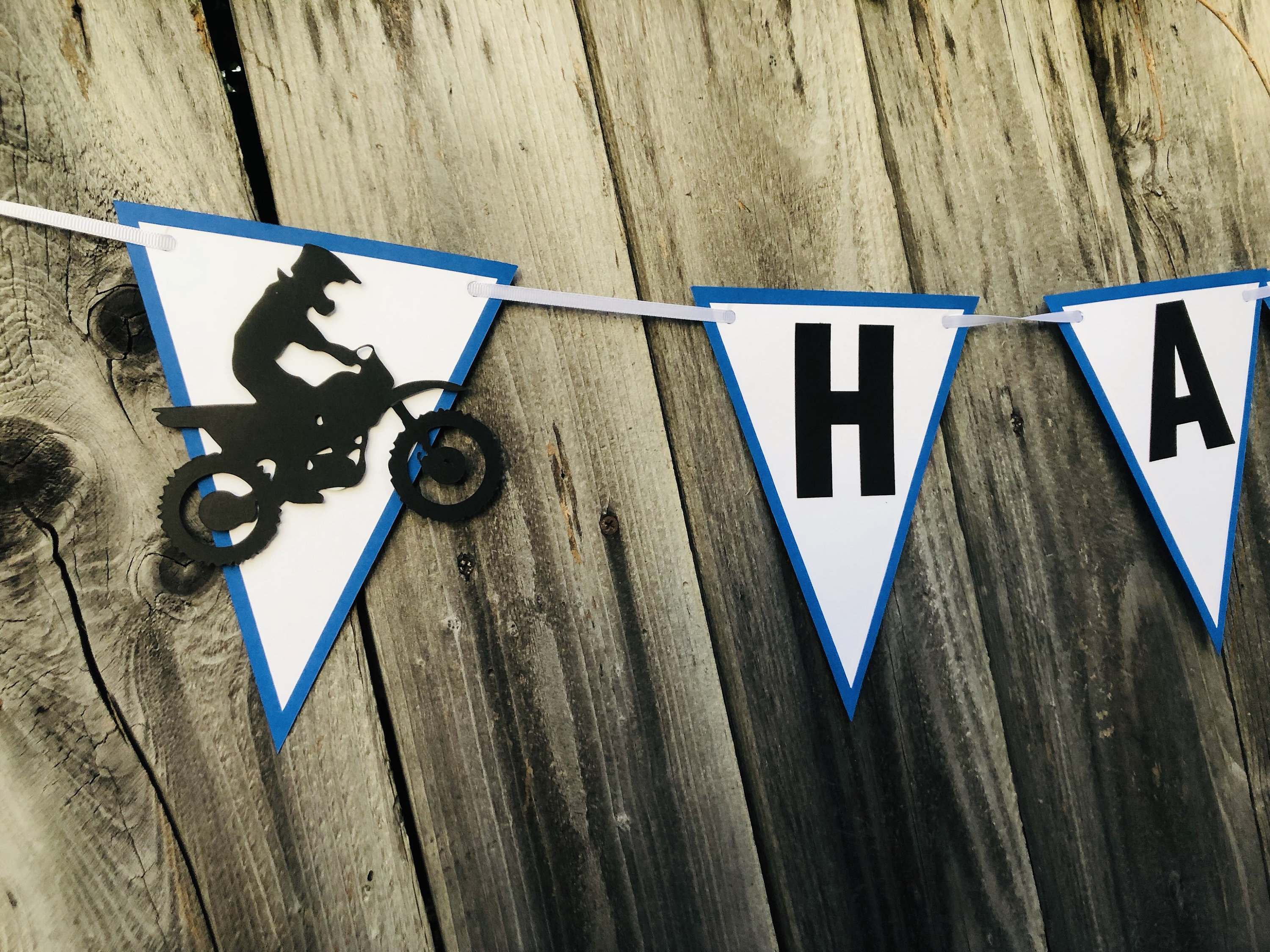 Dirt Bike Banner Motorcycle banner Dirtbike Birthday banner Etsy