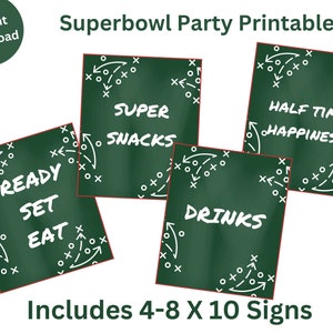 Football Party Sign, Printable  Party Signs, Birthday sign for Football Party, Football Party Decor