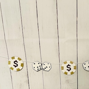 Ghirlanda per feste in casinò, decorazioni per feste a Las Vegas, decorazioni per feste di poker, ghirlanda per decorazioni per 21° compleanno