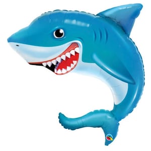 Shark Birthday Banner, Shark Party Decor, Shark Birthday Balloon, Shark Party, Shark Balloon