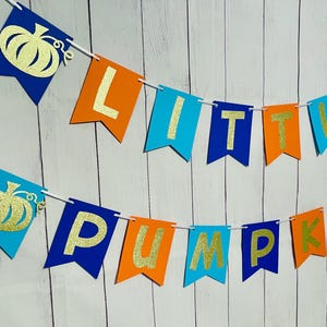 Little Pumpkin Baby Shower Banner, Little Pumpkin Banner, LIttle Pumpkin Birthday Banner, Fall Baby Shower Decor Banner