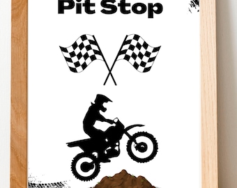 Dirt Bike Party Printables, Pit Stop, Motorcycle Party Printables, Dirt Bike Party Signs