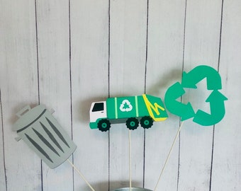 Trash Truck Centerpieces, Trash Truck Party Decor, Garbage Truck Centerpieces, Garbage Truck Party Decor