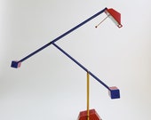 Postmodern Primary Colored Weighted Articulating Lamp