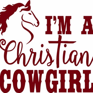 Vinylsticker Christian cowgirl-paard: auto, vrachtwagen, laptopsticker