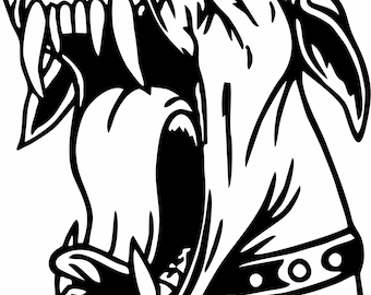 Attack Mad Dog Car Boat Truck Laptop Window Vinyl Decal Sticker