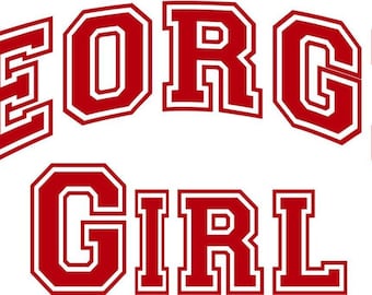Georgia Girl Sports Team Football Car Truck Window Laptop Vinyl Decal Sticker