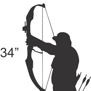 Archery Bow Hunting Hunter Wall Art Home Decor Mural Decal Vinyl