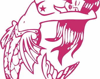 Mermaid Siren Sexy Girl Woman Sea Maiden Boat Car Window Vinyl Decal Sticker
