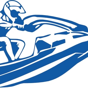 Jet Ski Sea Doo Wave Runner Water Boat Car Window Laptop Vinyl Decal Sticker