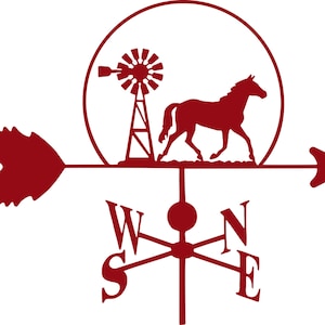 Weathervane Horse Farm Windmill Car Truck Window Laptop Vinyl Decal Sticker