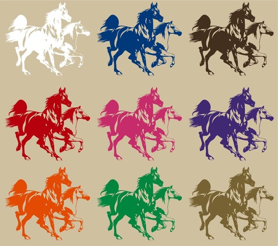 Décalcomanies en vinyle cheval - France