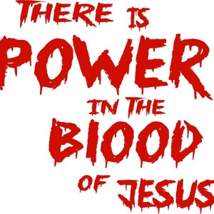 Power Blood Jesus Christ Lord GOD Bible Truck Car Window Vinyl Decal Sticker