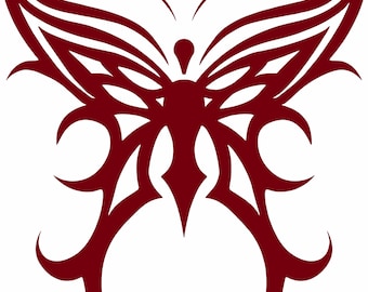 Butterfly Tribal  Bugs Insects Heart Truck Car Tattoo Window Laptop Vinyl Decal Sticker
