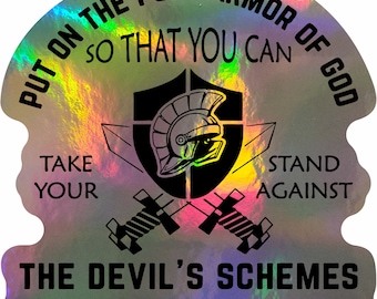 Armor Of God Holographic Vinyl Decal - Ephesians 6:11