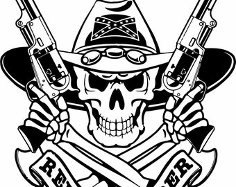 Cowboy Skull Sticker – Stickers Factory