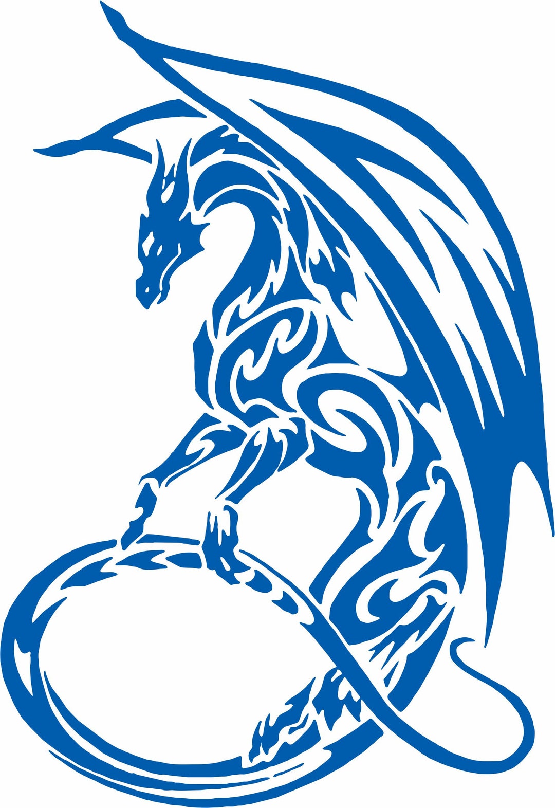 INDIGOS Adesivo Auto JDM Tribal Dragon, Die Cut Vinile Nero, 88x111 Mm, Resistente Intemperie