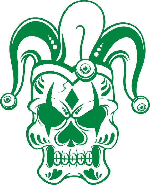 Jester Clown Joker Skull Mime Circus Zombie Car Truck Window Vinyl Decal Sticker