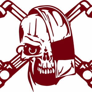 Welder Skull Welding Helmet Mask Construction Fabrication Car Truck Window Vinyl Decal Sticker