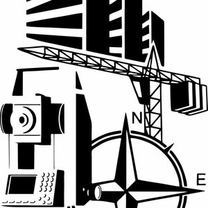 Surveying Land Building Business Crane Surveyor Construction Work Car Truck Window Laptop Vinyl Decal Sticker