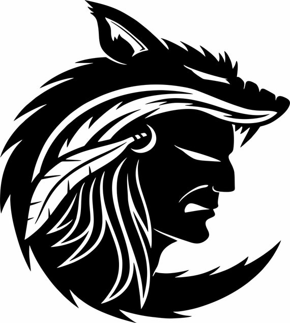 Native American Indian Face Chief Wolf Head Skin Headdress Car | Etsy