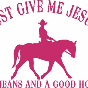 Jesus Christ Christian Cowgirl Cowboy Horse Rodeo Western Car Truck Window Vinyl Decal Sticker