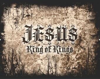 Christian Lord GOD Cross King of Kings Savior Jesus Christ Wall Sign Plaque