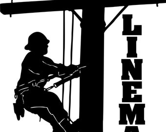 Lineman Christian Electrician Linemen Power Pole Worker Car Truck Window Laptop Vinyl Decal Sticker