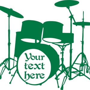Drums Music Rock Band Drummer Musician Car Truck Window Vinyl Decal Sticker