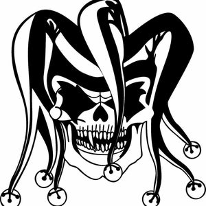 Clown Evil Jester Joker Skull Car Truck Window Laptop Vinyl Decal Sticker