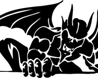 Gargoyle Creature Monster Beast Car Truck Window Vinyl Decal Sticker