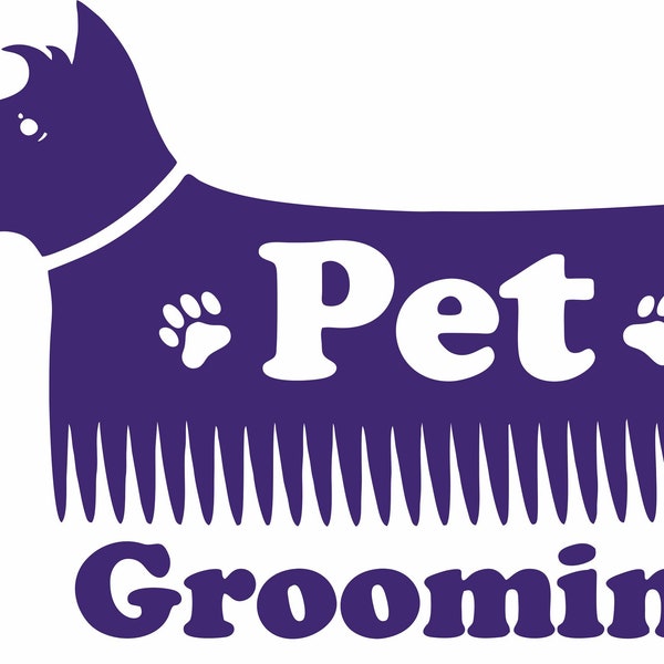 Dog Groomer Window Decal Etsy