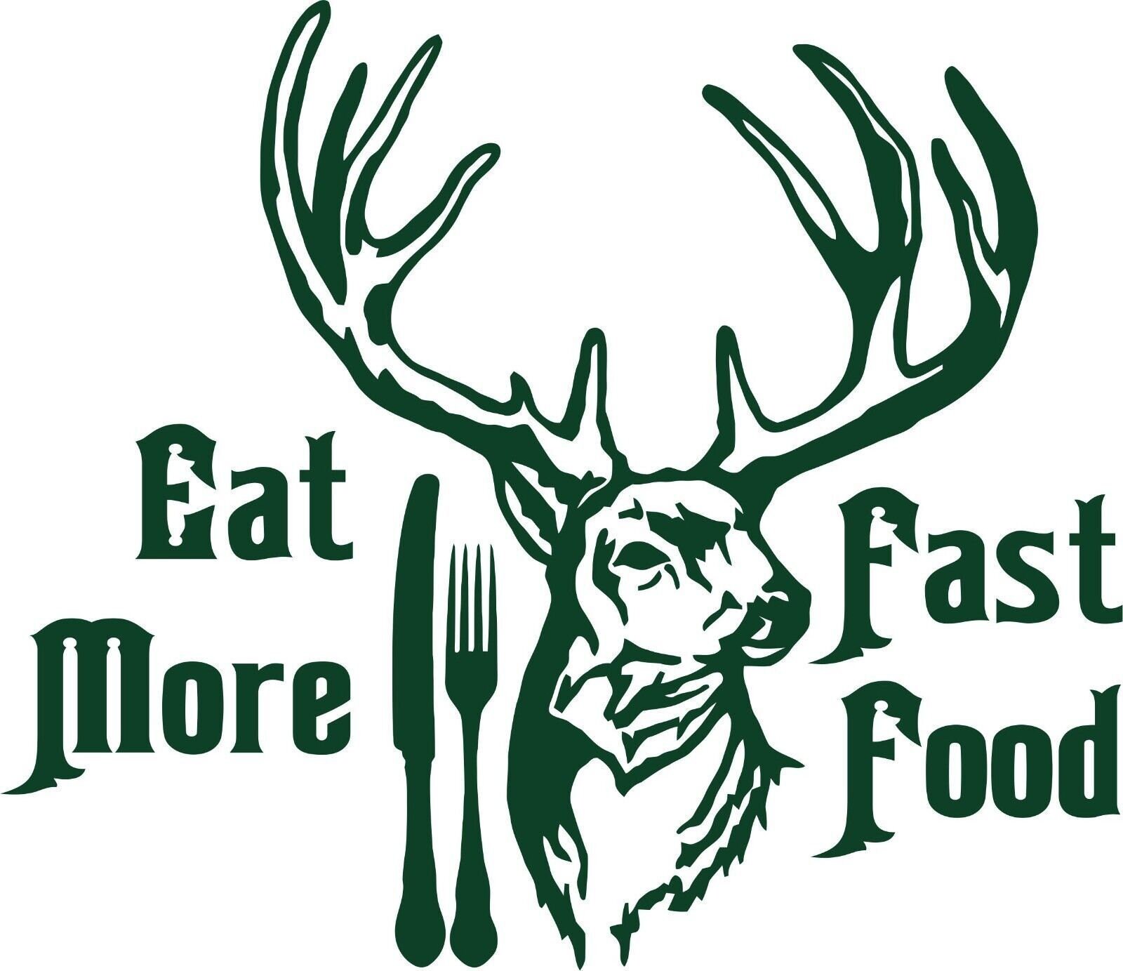 Hunting Deer Fast Food Gun Bow Whitetail Car Truck Window Vinyl Decal Sticker