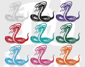 INDIGOS UG Adesivo Auto - Sticker - Auto - JDM - Die Cut - King Cobra Snake Decal Car Window Laptop Sticker - Nero - 88 mmx109 mm