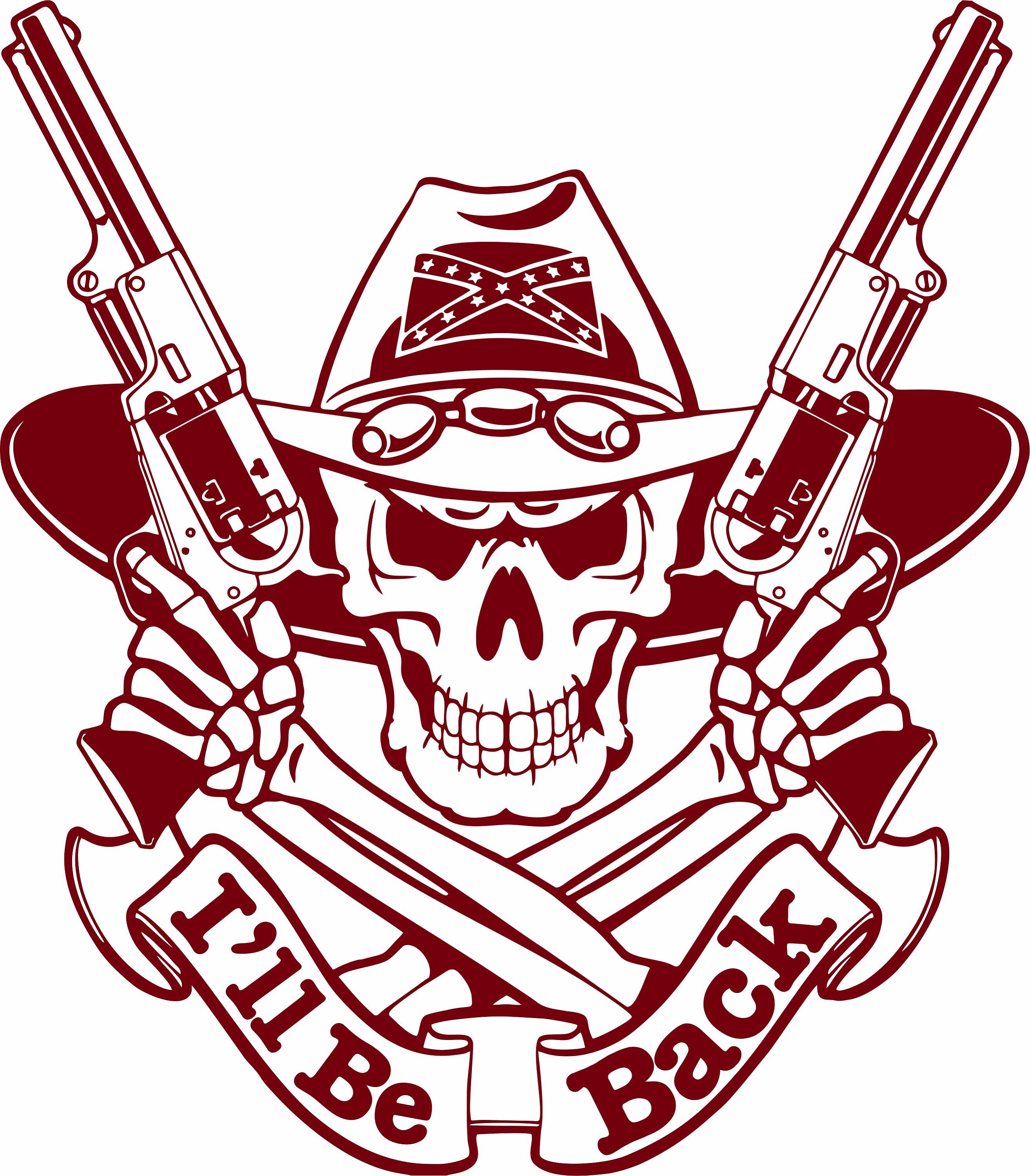 Cowboy Skull Sticker – Stickers Factory