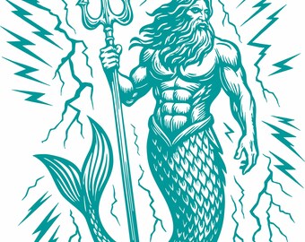 Crossed Trident Decal - Etsy
