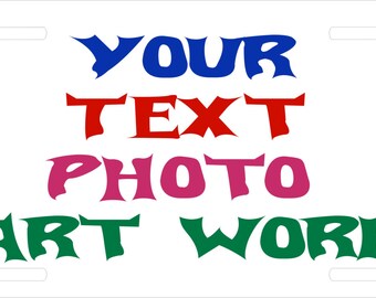 Custom Personalized Text Name Art design License Plate Car Truck Tag