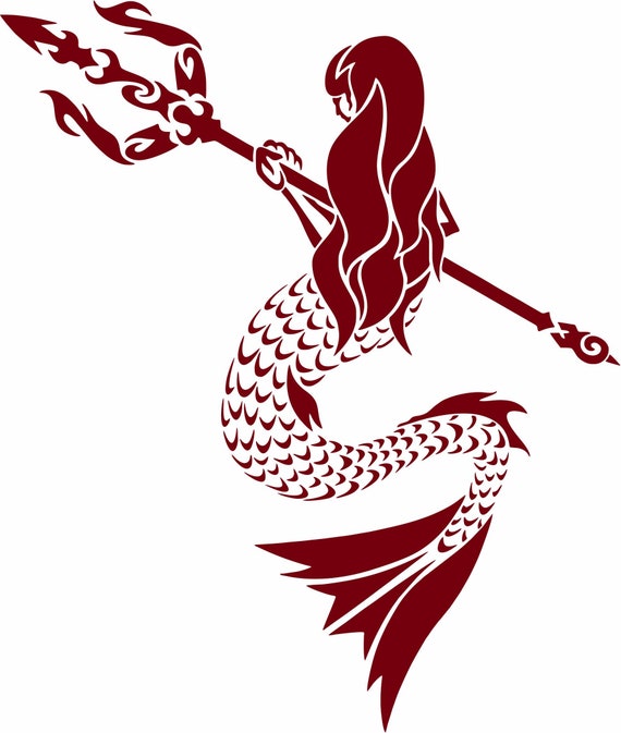 Tribal Mermaid Fantasy Ocean Girl Car Truck Window Laptop Vinyl Decal Sticker