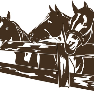 Horse Pasture Fence Rodeo Western Farm Pet Car Truck Window Laptop Vinyl Decal Sticker