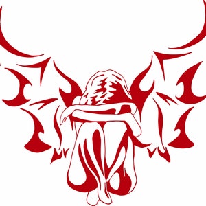 Angel Fairy Fantasy Girl Tribal Wings Car Truck Window Vinyl Decal Sticker