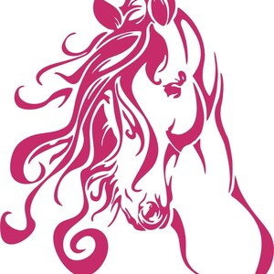 Horse Head Western Rodeo Cowgirl Car Truck Window Laptop Vinyl Decal Sticker