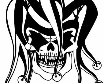 Jester Clown Joker Skull Mime Circus Car Truck Window Vinyl Decal Sticker