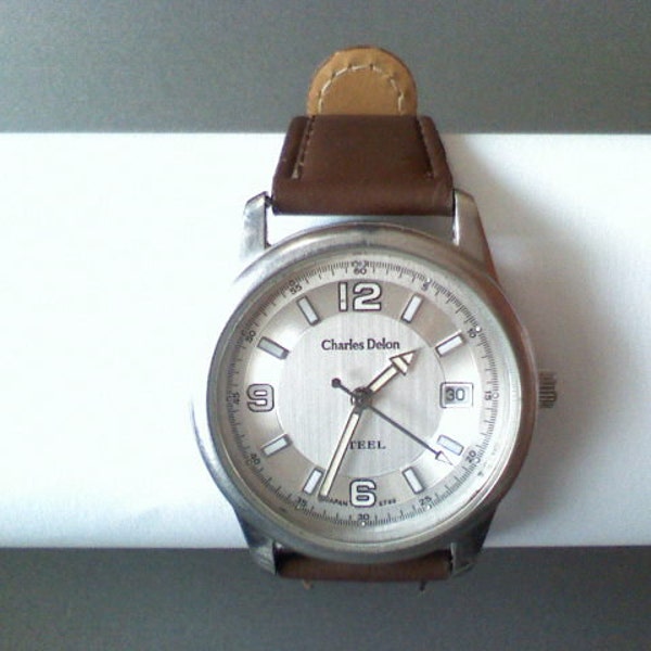 Vintage Mens Watch Charles Delon KEEPS TIME No Issues Great Look