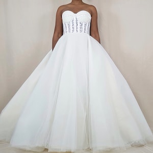 Patron de couture PDF pour robe de bal bustier | Bonnets avec armatures, longueur au sol avec traine