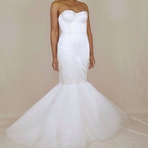 PDF sewing pattern | Sizes 2-8 | Strapless sweetheart bustier mermaid gown
