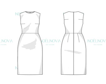 sewing pdf gown pattern shoulder low block