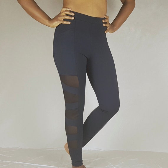 PDF Sewing Pattern Sizes 2-8 Womens High Waist Mesh Inset Leggings With  Pockets 