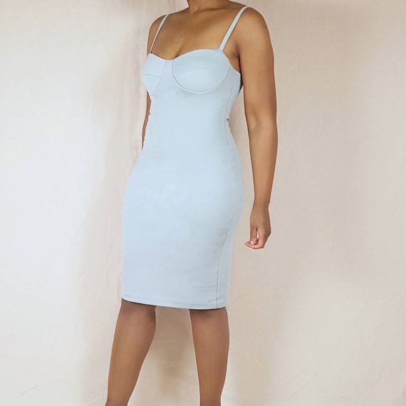 PDF Sewing Pattern Sizes 2-8 Womens Midi Dress With Built in Bra Cups 