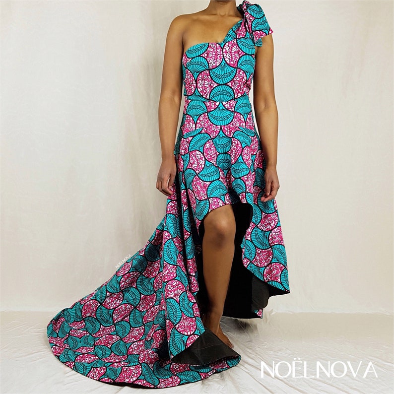 One Shoulder High Low Gown Pdf Sewing Pattern Etsy