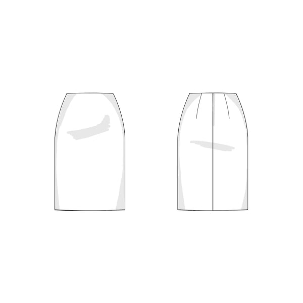 Womens high waist pencil skirt | Sizes 2-8 | Basic block PDF sewing pattern